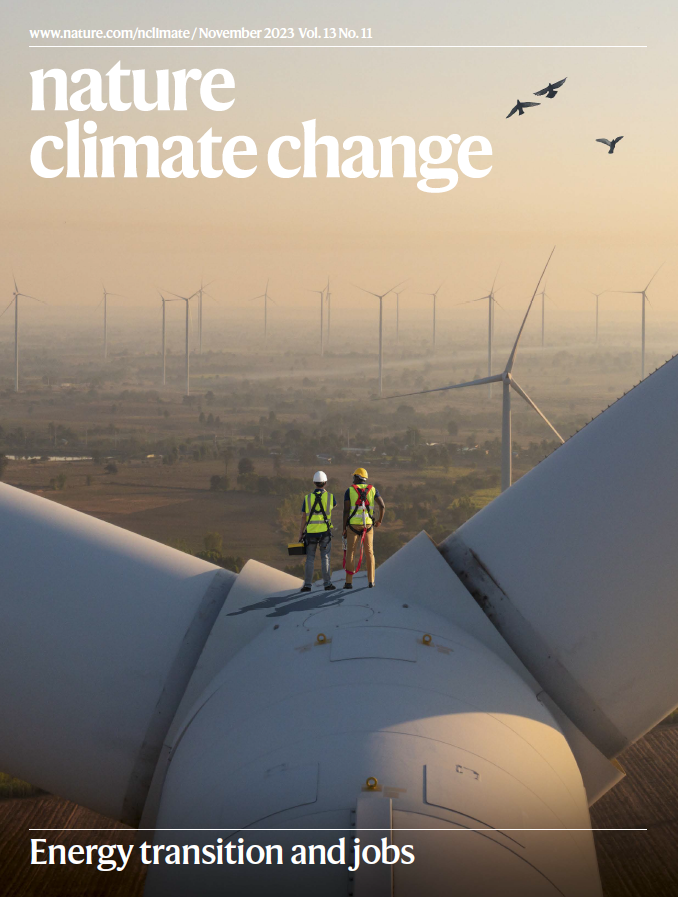 NatureClimate's tweet photo. NatureClimate Nov issue is now online https://t.co/v4NaIi4aWQ

cover: Distributional labour challenges and opportunities for decarbonizing the US power system, from @judyjwxie et al https://t.co/X3AUPhIsG7