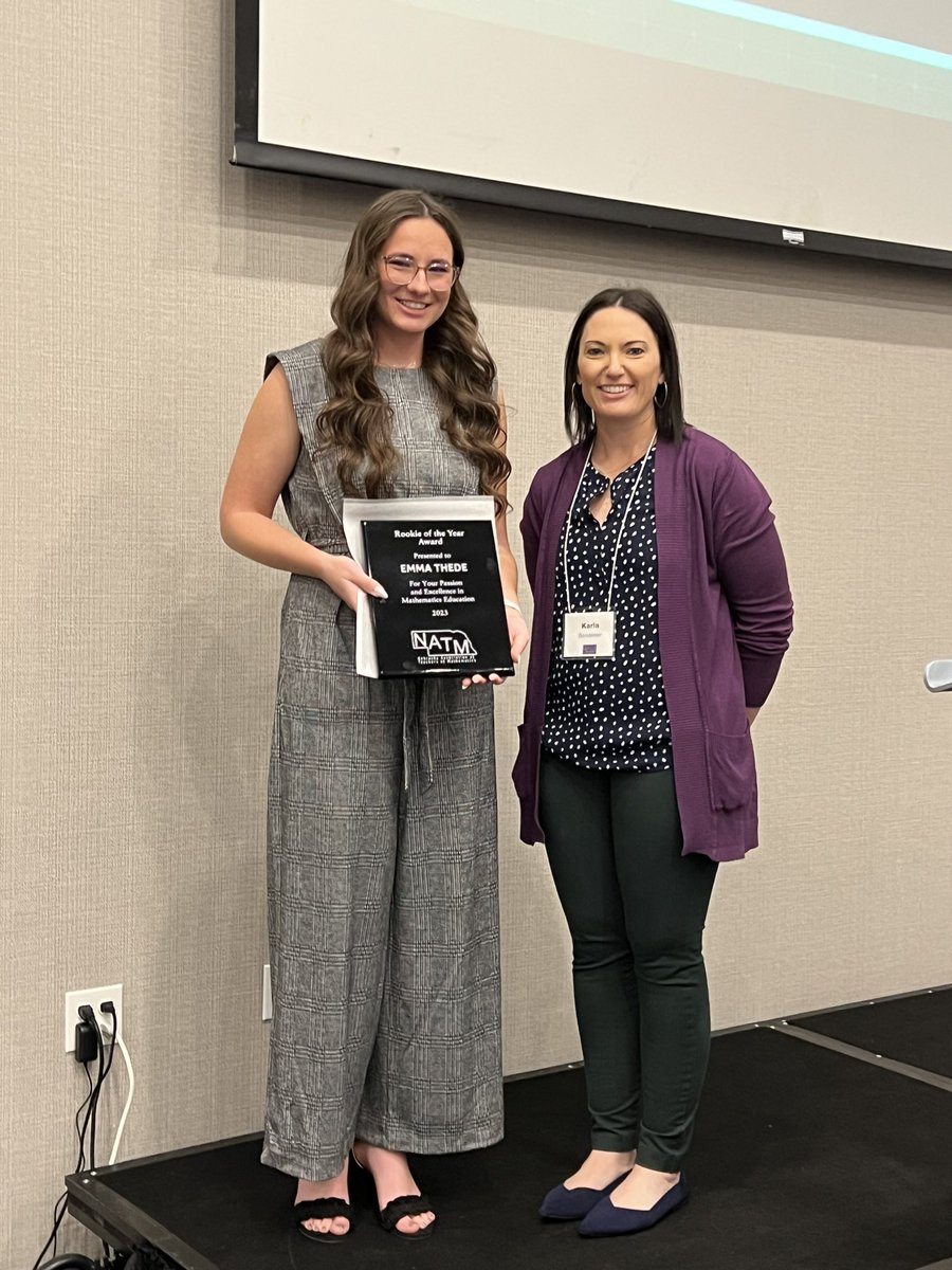 NATM (@natmathematics) on Twitter photo #NATM23 co- Rookies of the year Emma Thede from <a href="/DTCardinals/">Doniphan-Trumbull Public Schools</a> and Taylee Nelson from <a href="/LPSorg/">Lincoln Public Schools</a> for their passion and excellence in mathematics education. #NATM23 co- Rookies of the year Emma Thede from <a href="/DTCardinals/">Doniphan-Trumbull Public Schools</a> and Taylee Nelson from <a href="/LPSorg/">Lincoln Public Schools</a> for their passion and excellence in mathematics education.