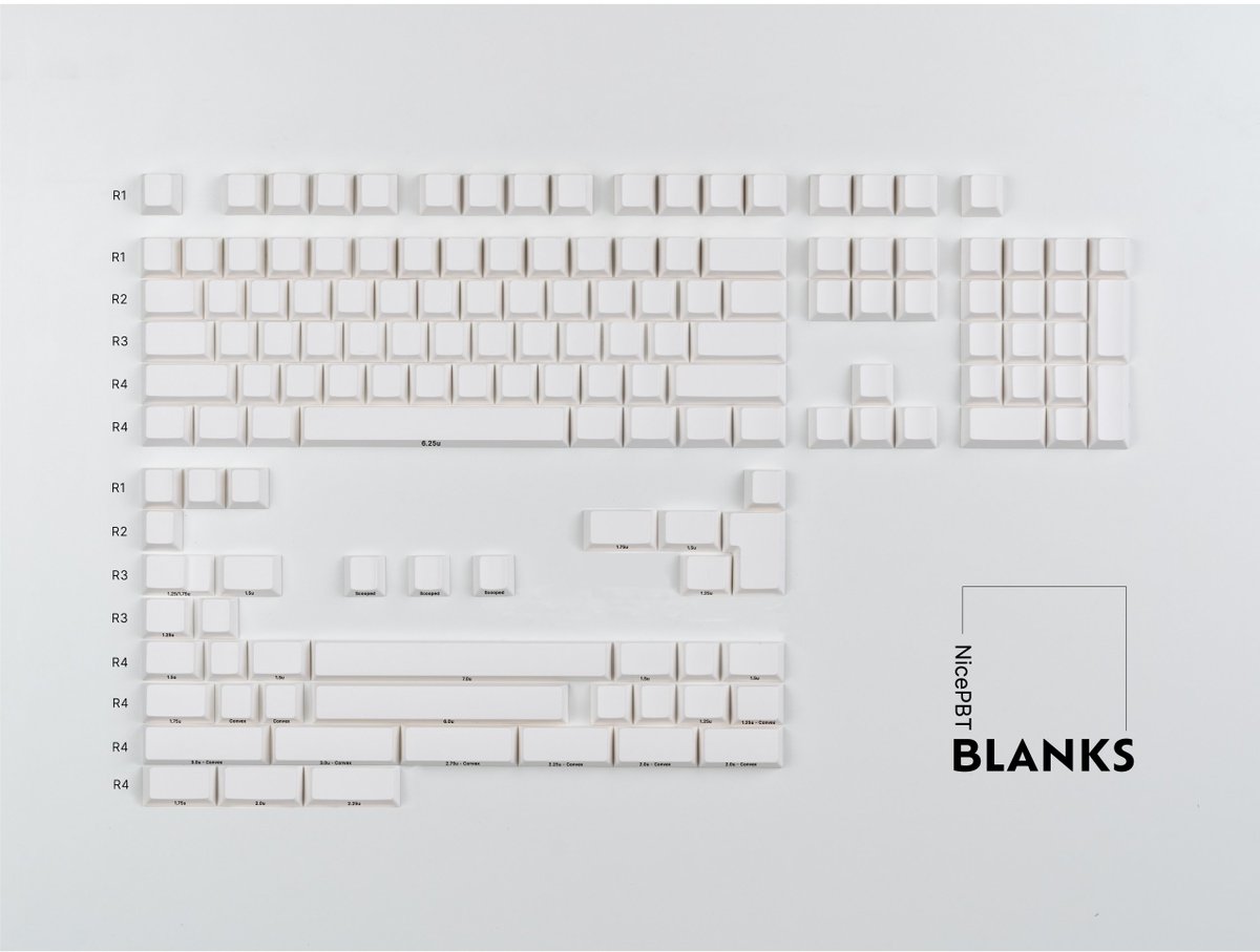 Show off your typing skills with NicePBT Blanks! This set brings clean and minimal aesthetics to make any keyboard the star of the show! Available in stock and ready to ship.

Priced at $35

Link in bio to shop CannonKeys Keycaps.

#cannonkeys #nicepbt #nicepblanks