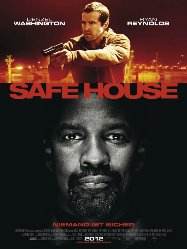 kameraascisi's tweet photo. Bu akşam için harika bir aksiyon filmi öneriyorum. Başrolde: Denzel Washington ve Ryan Reynolds var.
Filmi filmmakınası sitesinden izleyebilirsiniz. Matt 1 seneyi aşkındır görevli olduğu merkezde 4 duvar arasına kısılmış biçimde, saha tecrübesi edinemeden zaman geçirmektedir. Kendini kanıtlayacağı bir görevi dört gözle beklerken, karşısında on yıldır kaçak olan eski CIA ajanı Tobin Frost'u bulur.
🎬Safe House (2012)-IMDb: 7.0