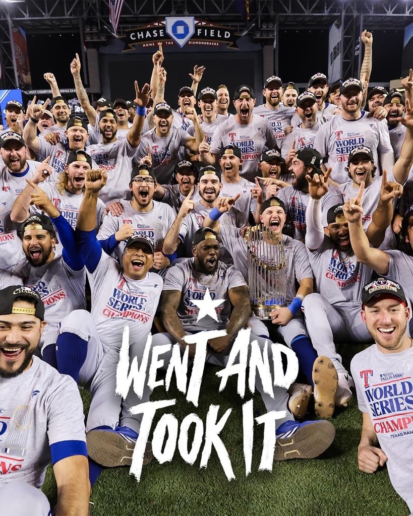 InsureZone's tweet image. It’s Championship Parade time in Texas! We’re celebrating the Rangers' historic win today from our Fort Worth office! #WentAndTookIt