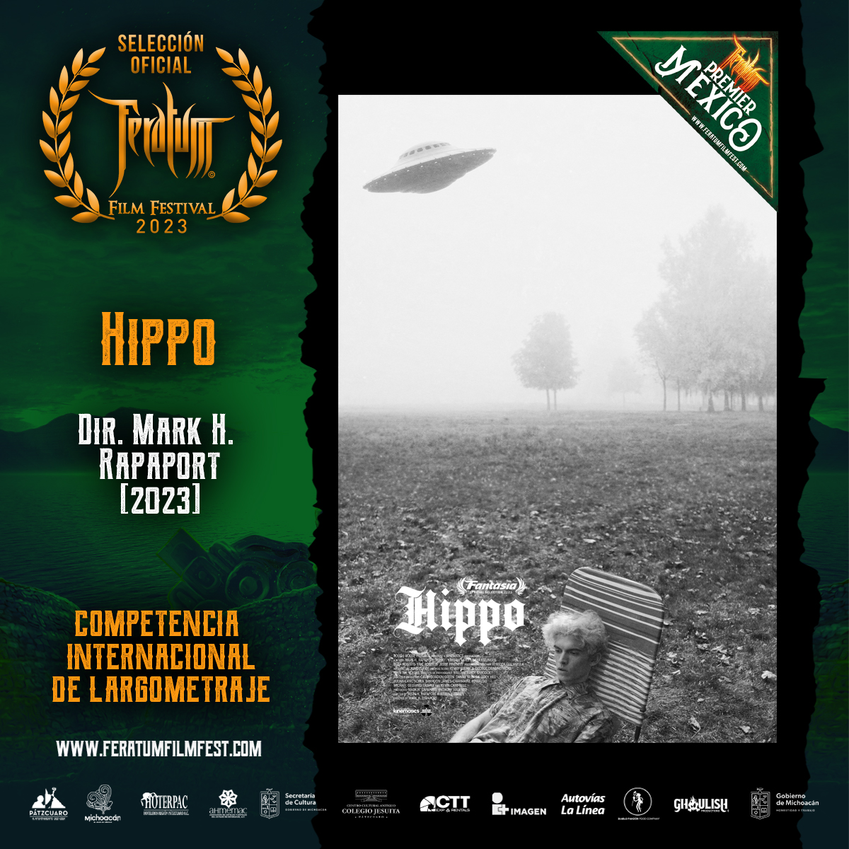 #Hippo (2023) Estados Unidos Director: Mark H. Rapaport PREMIER MEXICANA ¡NO SE LA PIERDAN! Sábado 11 de noviembre, 20:00 hrs. Teatro Emperador Caltzontzin, Pátzcuaro Puedes adquirir entradas a funciones en: boletia.com/eventos/feratu…