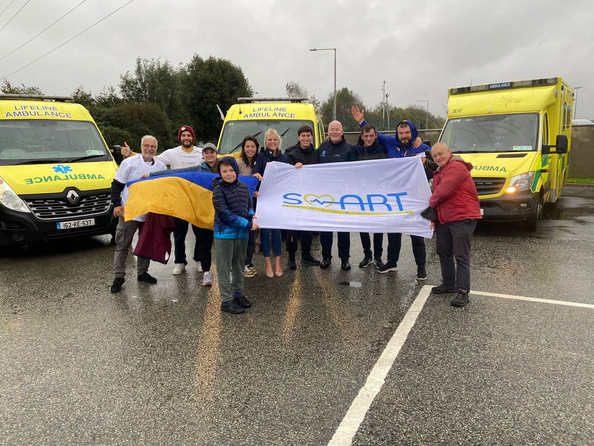 Wonderful @AmbulanceNAS solidarity with the Ukraine. Reconditioned ambulances to support vital health care. Thanks @DavidWeakliam @ciaranorton and global health programme. @BernardGloster @CcoHse