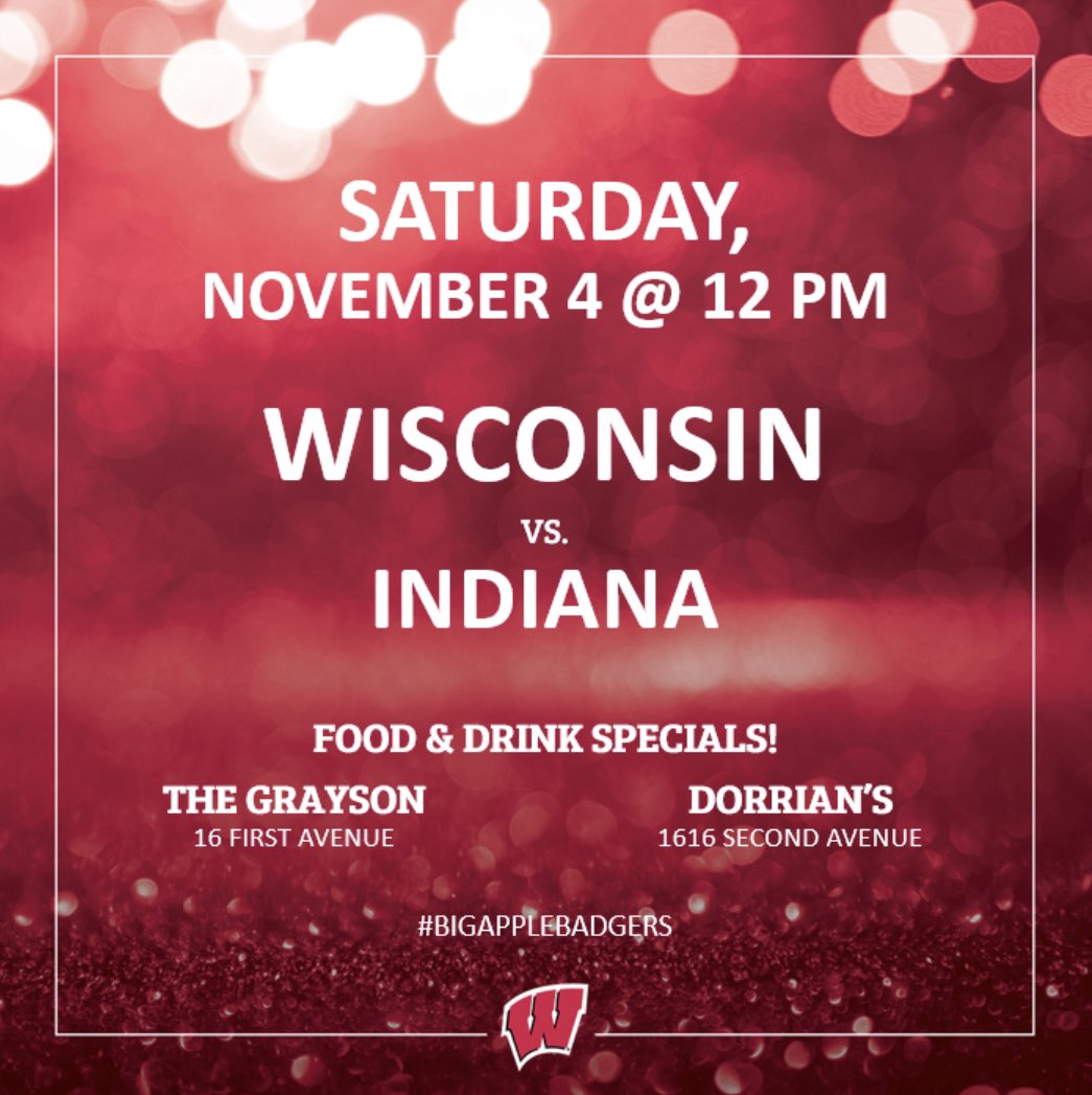 Cheers, it’s almost game day again! See you all tomorrow at The Grayson and Dorrian’s!