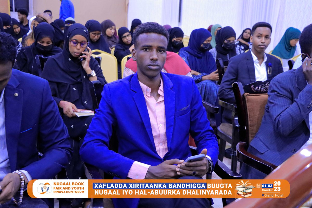 NugalBF's tweet photo. 📚🎙️ Live from #GrandHotel, Garowe, the second year of the Nugal Book Fair is coming to a close! Join us for engaging final remarks and team appreciation, led by esteemed Dr. @M_H_Ingiriis. Don't miss out on these final minutes of the bookfair's classic atmosphere. #NBF2023 https://t.co/MdKGOK518L