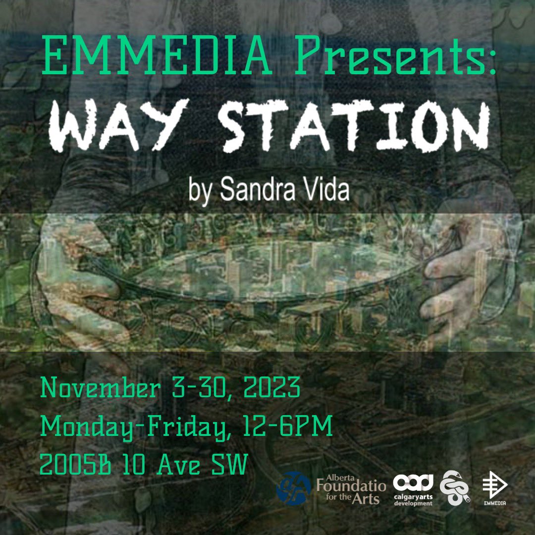 EMMEDIA is proud to present 'Way Station', a multimedia installation by Sandra Vida. This installation with be on from November 3 to 30, and will be showcased at our main space, 2005B 10 Ave SW. Gallery hours are 12-6PM, Monday to Friday. Full details in the link in our bio!