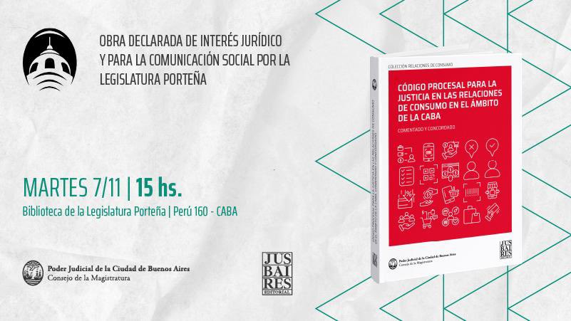 📚Nuestra Obra fue declarada de Interés Jurídico y para la Comunicación Social por la <a href="/LegisCABA/">Legislatura CABA</a> 🙌🏻

👉🏻Te invitamos al acto que se realizará el martes 7/11 a las 15 hs. en la Biblioteca de la 📍Legislatura Porteña (Perú 160 - CABA)