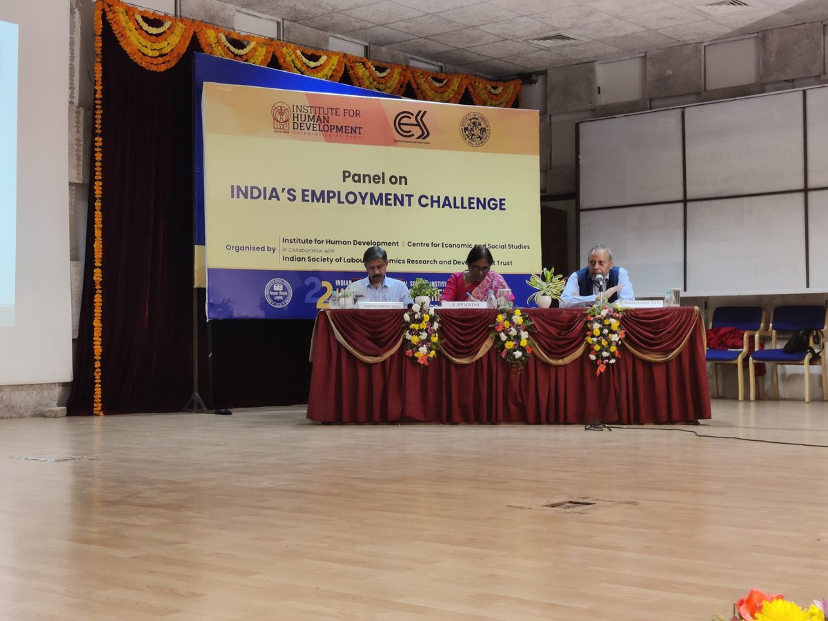 IASSI (@iassi_india) on Twitter photo Plenary Panel 5 at #22IASSIConference delved into "India’s Employment Challenge". Chaired by Prof. S. <a href="/MahendraDevS/">S. Mahendra Dev</a>, insights from Alakh Sharma, Balwant Mehta, E. Revathi & Partha Pratim Sahu illuminated the discussion. Organised by <a href="/TweetIHD/">IHD</a> <a href="/cessicssr/">CESS</a> & <a href="/isle_india/">Indian Society of Labour Economics</a> R & D Trust. Plenary Panel 5 at #22IASSIConference delved into "India’s Employment Challenge". Chaired by Prof. S. <a href="/MahendraDevS/">S. Mahendra Dev</a>, insights from Alakh Sharma, Balwant Mehta, E. Revathi & Partha Pratim Sahu illuminated the discussion. Organised by <a href="/TweetIHD/">IHD</a> <a href="/cessicssr/">CESS</a> & <a href="/isle_india/">Indian Society of Labour Economics</a> R & D Trust.