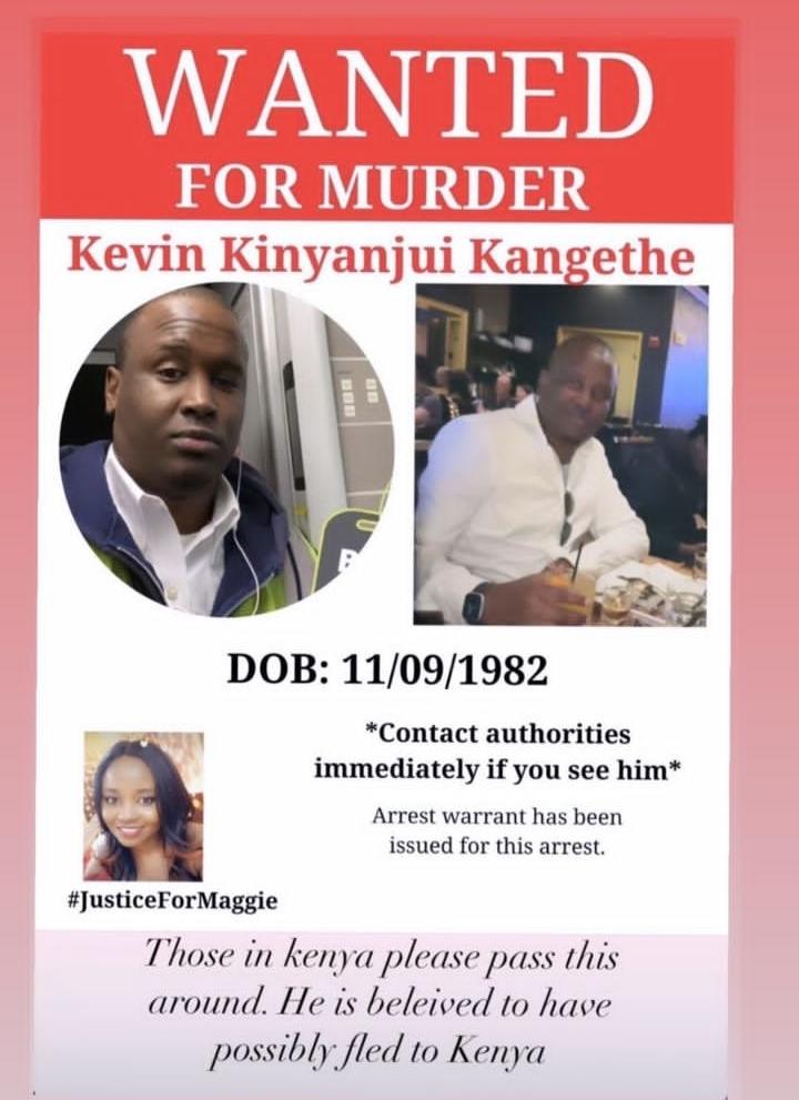 RT widely. Ako Kenya. He killed the girlfriend uko UK vibaya sana and escaped to Kenya