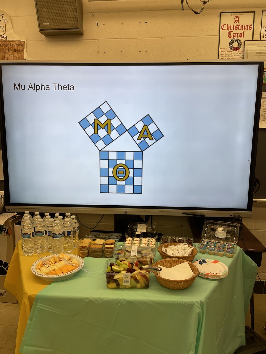 HAMcCabe's tweet photo. Mu Alpha Theta induction at BHS today! Congratulations to the 16 new inductees to the math honor society!! Super proud!! @gray1_laura @BerryFCPS #goroaders ๐โค๏ธ๐๐ค https://t.co/KXPoKYSxlN