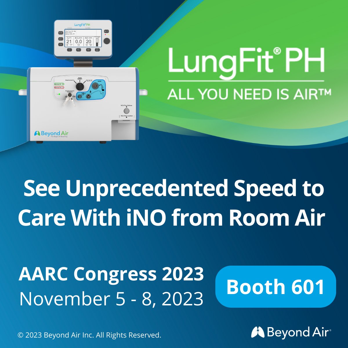 We’re ready for <a href="/aarc_tweets/">American Association for Respiratory Care</a> Congress! Visit booth 601 to see how LungFit PH generates and delivers iNO within seconds—no cylinders, no cassettes, no hassle.

Want to reserve a demo time for your team? Visit lungfitph.com/aarc.

#AARCCongress23 #CountdownToCongress