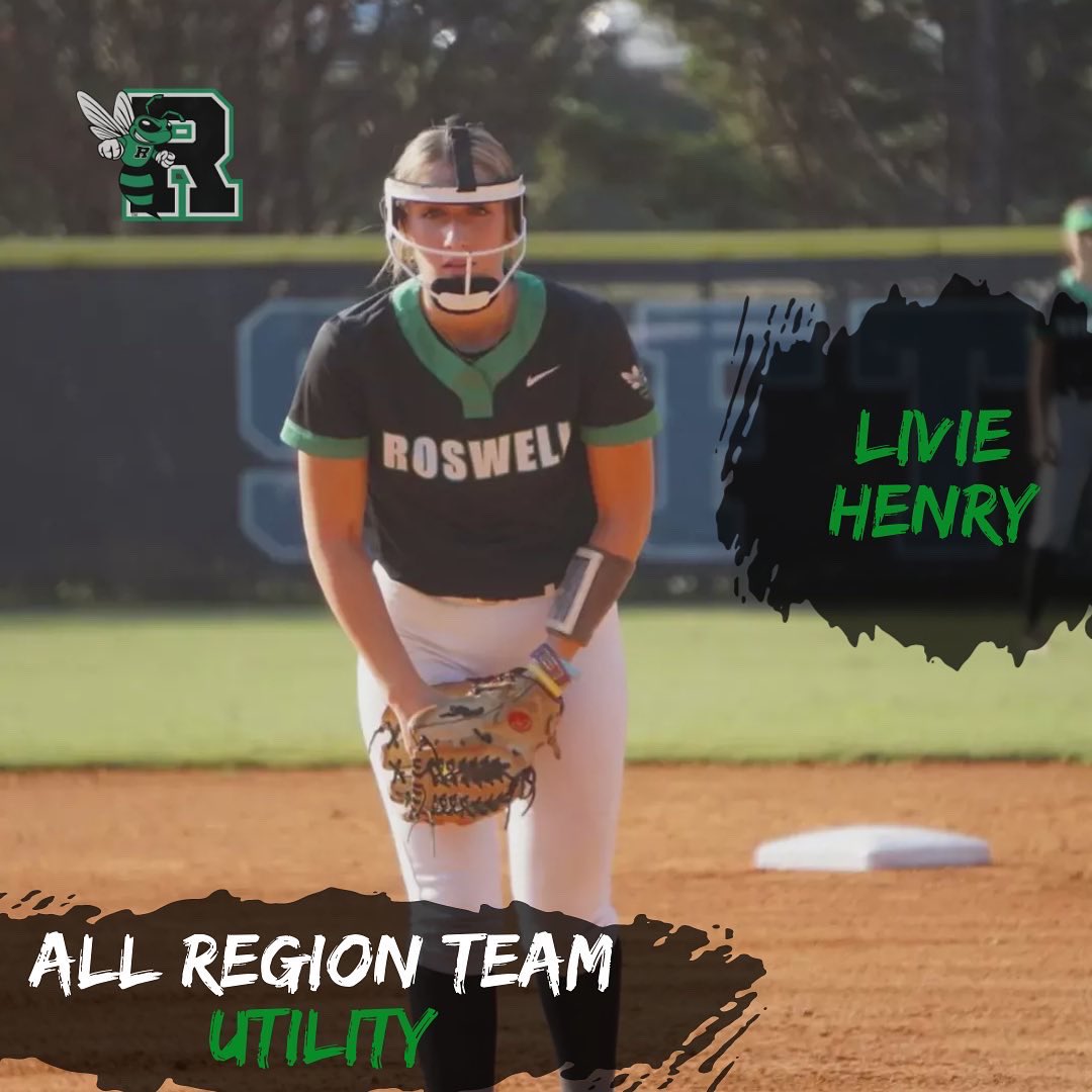 Congratulations to @LivieHenry7 on making the 6-7A All Region Team! #RoswellSoftball #WeR 🥎