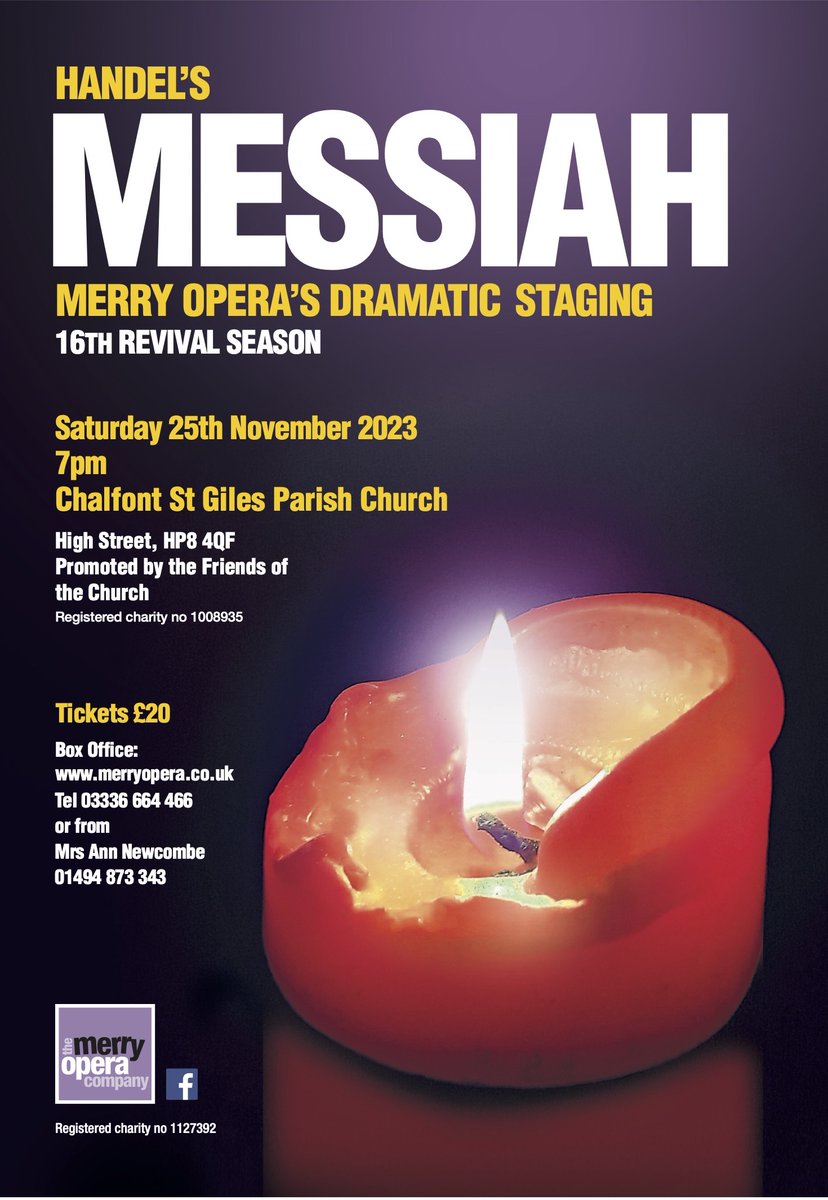 Friends of Chalfont St Giles Church (@stgilesfriendz) on Twitter photo MESSIAH - Sat 25 November - a unique and highly acclaimed immersive, staged production of Handel's much-loved Messiah, already been seen by over 12,000 people across the UK. <a href="/StGilesVillage/">Chalfont St Giles</a> <a href="/CSG_CC/">Chalfont St Giles CC</a> ticketsource.co.uk/whats-on/chalf… MESSIAH - Sat 25 November - a unique and highly acclaimed immersive, staged production of Handel's much-loved Messiah, already been seen by over 12,000 people across the UK. <a href="/StGilesVillage/">Chalfont St Giles</a> <a href="/CSG_CC/">Chalfont St Giles CC</a> ticketsource.co.uk/whats-on/chalf…