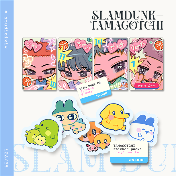 🩵RT/share🩵 Batch 2 catalog for #Comifuro17 #CF17 link to PO below! . 🍀booth i-28/29 🍀PO period: 3 Nov-17 Nov 2023 ( 20.00 GMT+7 ) 🍀 GO please contact me . Fandoms: Genshin, Hsr, CSM, SlamDunk, Hamtaro, Yotsuba, Tamagotchi ✨ #cf17catalog #cf17catalogue