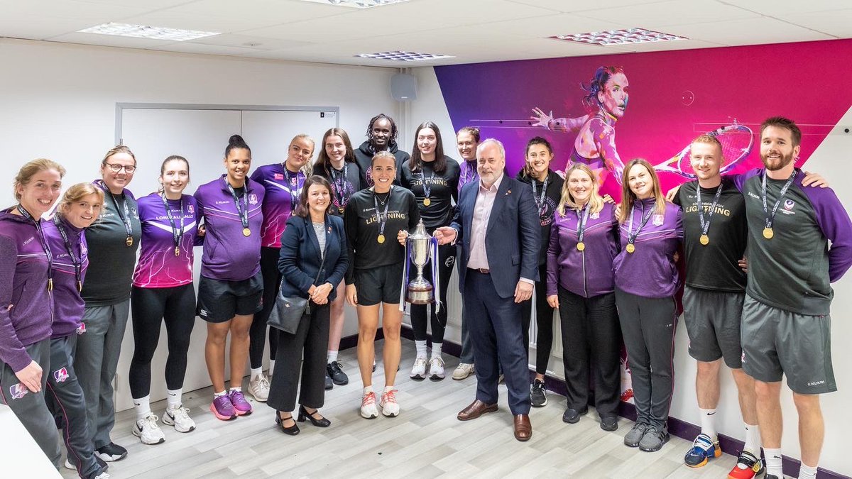 Loughborough Lightning Netball (@lborolightning) on Twitter photo Last night, <a href="/lborouniversity/">Loughborough University</a> Vice-Chancellor and President, Professor Nick Jennings presented our 2023 Netball Super League team with their winning medals🏅
It’s fantastic to have continued support from the <a href="/LboroVC/">Prof Nick Jennings</a> as we prepare for the 2024 season 💜
#wherehistorybegins Last night, <a href="/lborouniversity/">Loughborough University</a> Vice-Chancellor and President, Professor Nick Jennings presented our 2023 Netball Super League team with their winning medals🏅
It’s fantastic to have continued support from the <a href="/LboroVC/">Prof Nick Jennings</a> as we prepare for the 2024 season 💜
#wherehistorybegins