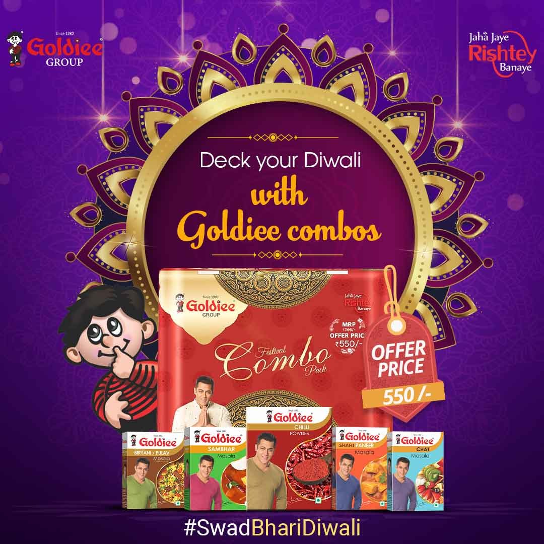 GoldieeGroup's tweet image. Let the flavors of joy light up your celebrations.
Order today at
bit.ly/GoldieeOnlineS…

#FestiveFlavors #DiwaliDelights #Diwali #DiwaliCelebrations #FestivalOfLights #ComboBox #DiwaliVibes #GoldieeGroup #GolideeSpices #IndianSpices #ShopNow #OrderOnline #JahaJayeRishteyBanaye