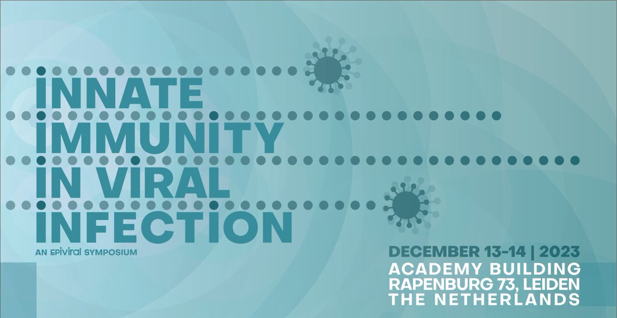 📢Exciting news! 

The complete programme for the Innate Immunity in Viral Infection Symposium on 13-14 Dec 2023 in Leiden is now available on our website.

👀Check it out: epiviral.eu/innate-immunit…

#EpiViralSymposium #InnateImmunity #ViralInfection #ShareYourResearch