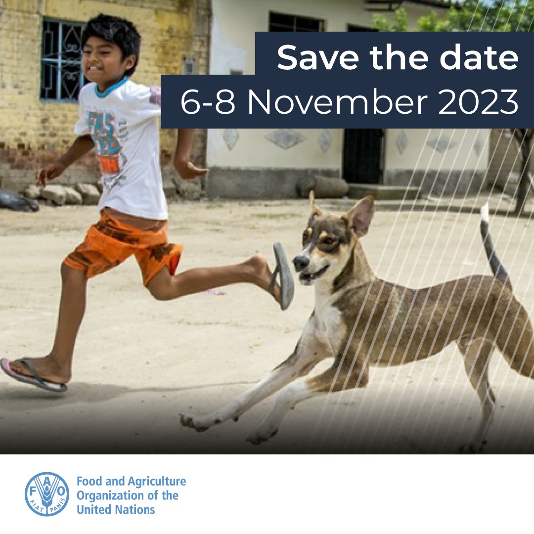 #SavetheDate | United Against Rabies Stakeholders Meeting 2023

🗓️6-8 November 2023

Join to learn more about the global strategy, the progress and challenges, and the recommendations for rabies control and elimination.

✍️bit.ly/3sepHUK

#UnitedAgainstRabies