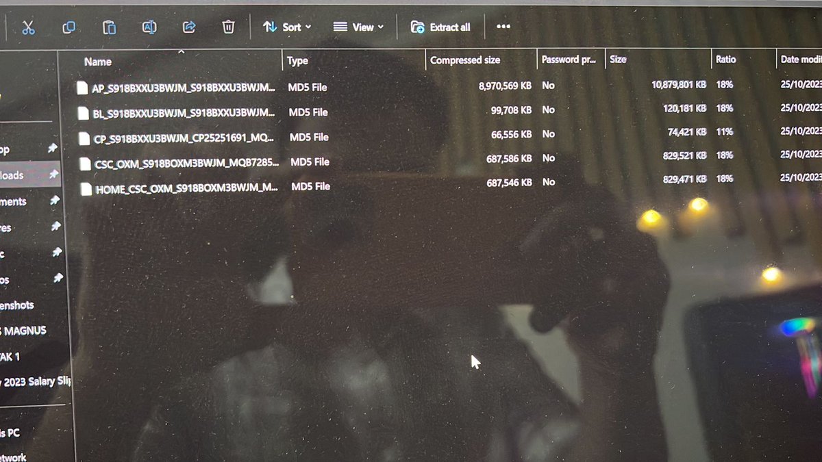 Abhi8_Khanna's tweet photo. Many users have asked me how to downgrade their devices to One UI 5.1 after updating to One UI 6, which has been buggy for many users so far. In case you want to downgrade your device to One UI 5.1, below is a step-by-step guide that I have made :

In order to Downgrade your device, first you'll have to install SmartSwitch app on your Laptop/PC and take backup of your device. 

(Note : If you've locked your notes in the Notes app then unlock them first or else they will not get backed up on SmartSwitch. Same goes for Secure Folder,if you want to backup your Secure folder data first move it out of the Secure Folder).

Then you'll have to download the firmware on your Laptop/PC which you want to flash on your device (in your case it's One UI 5.1). You can use https://t.co/fobSbrmeB1 to download the firmware for free.

Then you'll have to install the latest version of Odin on your PC (install v3.12.7).

Once the firmware download is complete,unzip the firmware folder.
After unzipping the folder, you'll see files named BL,AP,CP,CSC & HOME_CSC.

Now Turn Off your device,after it's Turned Off, press and hold Volume UP and DOWN Keys together and plug-in your device to your Laptop/PC. This will put your device in "Download Mode" (it's a blue screen with Korean stuff written on it).
Once you're on that screen press the Volume UP Key to continue. 

Now open the Odin app which you installed on your device earlier.
Over there you'll see the BL,AP,CP,CSC empty boxes. Click on them one by one and choose the respective files from the firmware folder (Like the BL file will go into the BL box, AP in the AP box etc.).

(Note: When you get to the CSC box,choose the CSC file ONLY from the firmware folder and not the HOME_CSC file).

After you've placed all the files in their respective boxes on Odin,click START on the bottom. Now wait for the process to finish. Once it's done,your device will Restart and you'll see the "Welcome" screen on your device. 

And Voila! Your device has been successfully rolled back to One UI 5.1 !!

Now you can restore the data on your device which you've backed up earlier on SmartSwitch app on your PC.