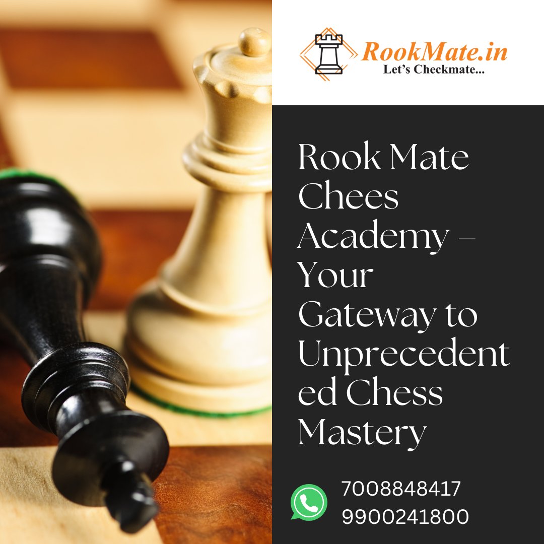The Ultimate Chess Revolution: Rook Mate Chees Academy –Your Gateway to Unprecedented Chess Mastery

Click the link to register now: rookmate.in
.
.
.
#ChessMasters #ChessEnthusiasts #ChessRevolution #RookMateChess #ChessAcademy #ChessGenius #LearnChess #ChessLovers