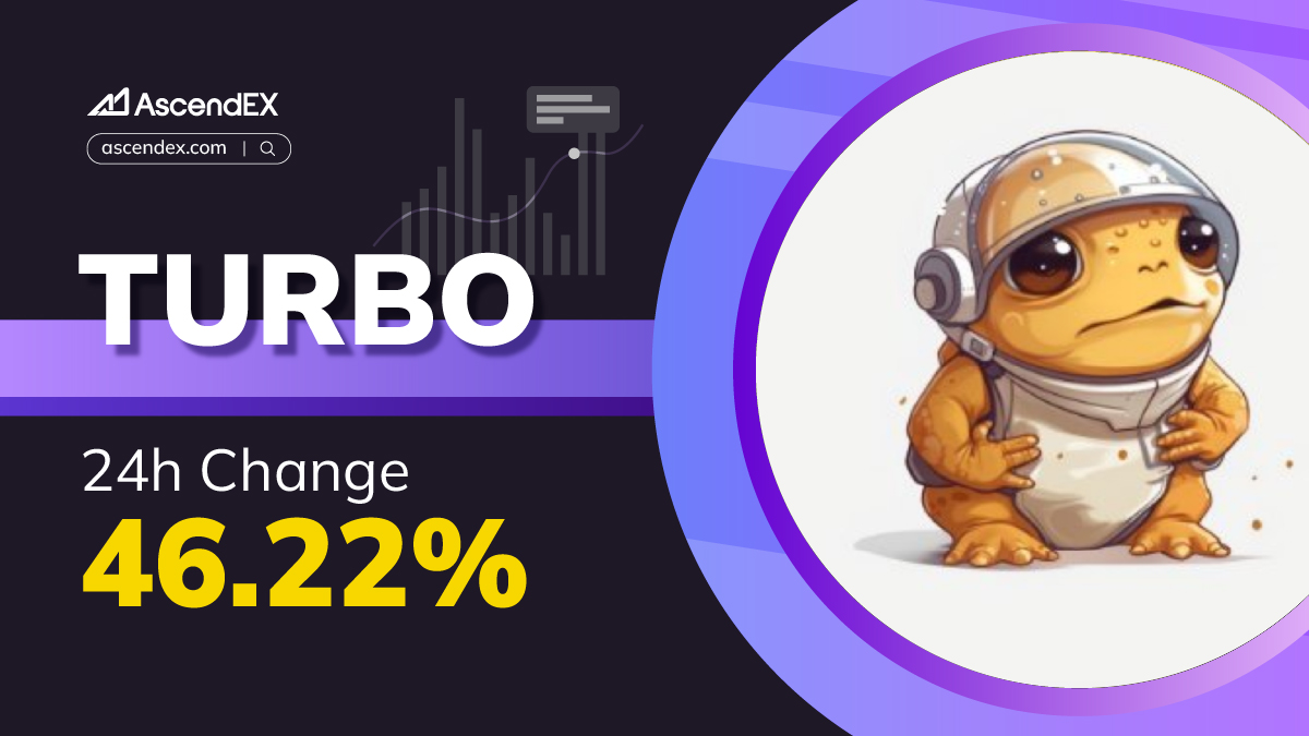 ⏰AscendEX Price Alert！ 🔥 $TURBO Jumps Up to 46.22% in 24HRS!  @TurboToadToken 🚀Trade now👉https://t.co/SuSIHXgElX #Crypto #AscendEX # TURBO