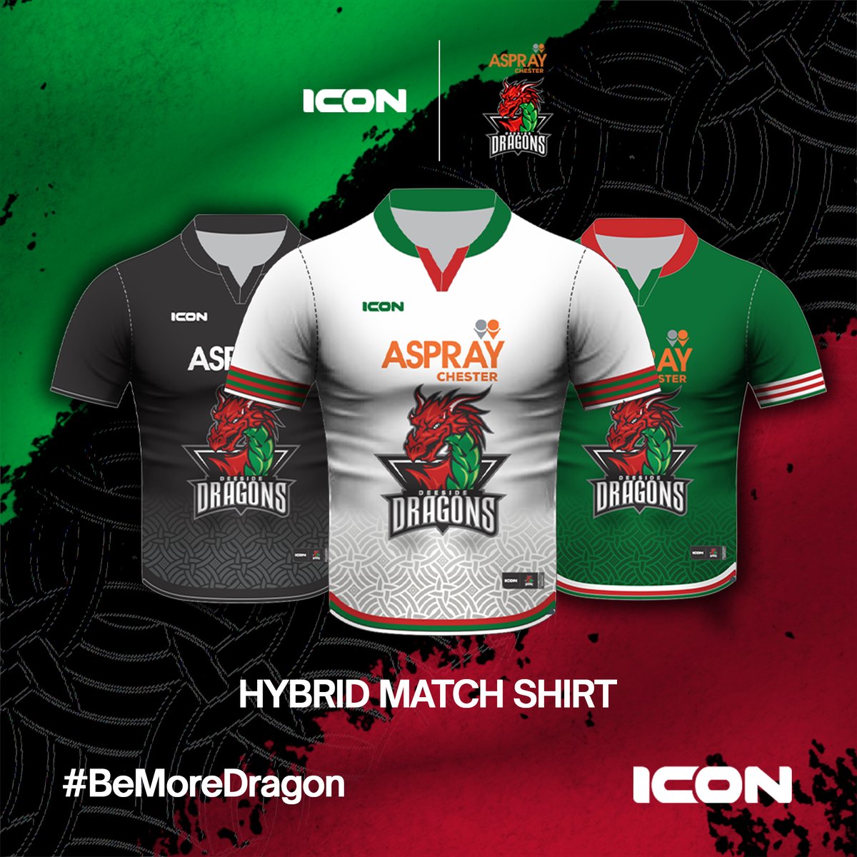 Ready to Be A Dragon? New @dragonsihc Hybrid Match Shirt is now available! 🌟 You still have until midnight on the 5th November to secure your teamwear in time for Christmas ⏰ #iconsports #iconsportsuk #iconsportswales #teamwear #BeMoreDragon