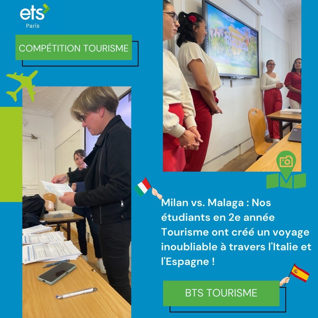 🌟 Bravo aux finalistes pour leurs présentations captivantes lors de cette compétition tourisme ! L'équipe de Malaga remporte la victoire, nos apprenants s'envolent pour un voyage pédagogique de 3 jours en Espagne ! 🇪🇸✨#ETS #Tourisme #VoyageGagnant #alternance #BTS