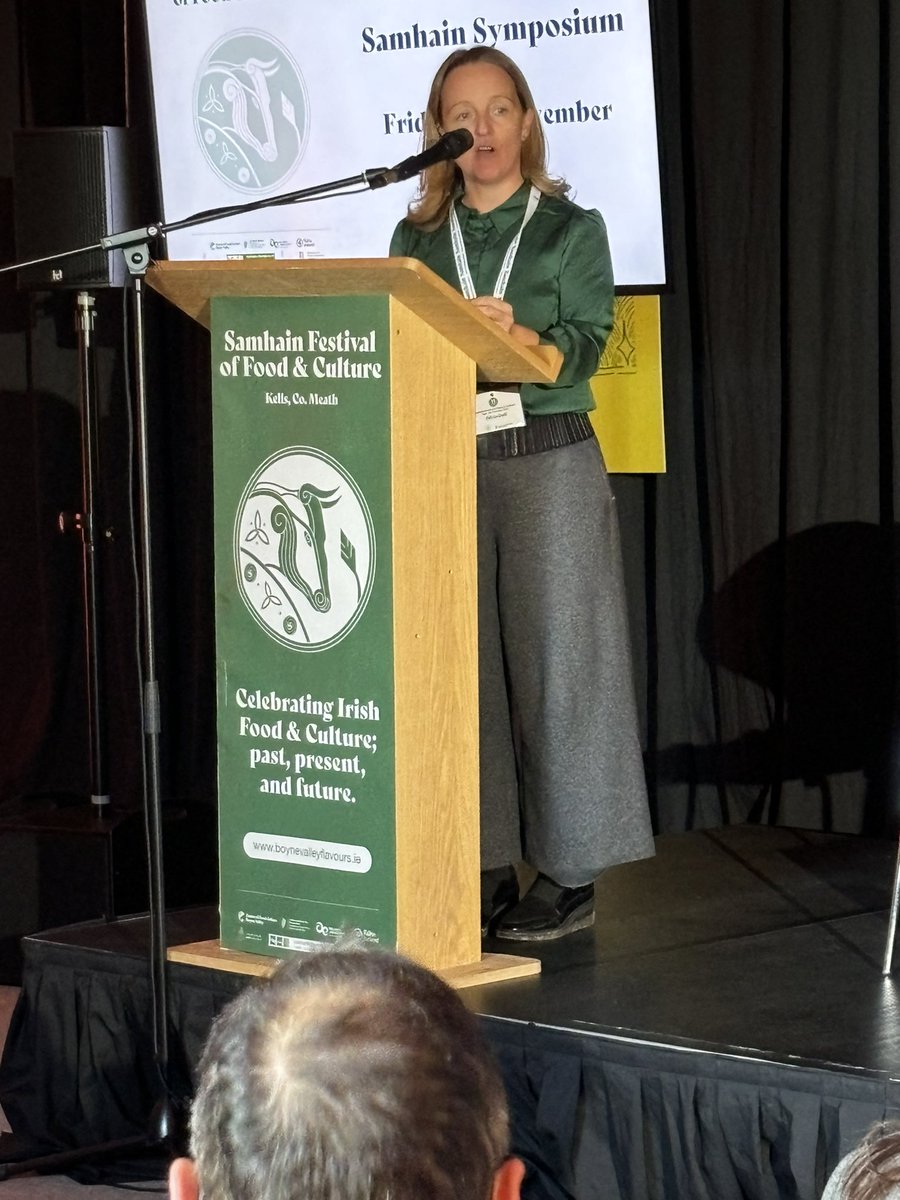 Food transcends every barrier- Olivia Duff updating the audience on the importance of the Centre of Food Culture Boyne Valley at today’s Samhain Symposium. #SamhainFestivalKells