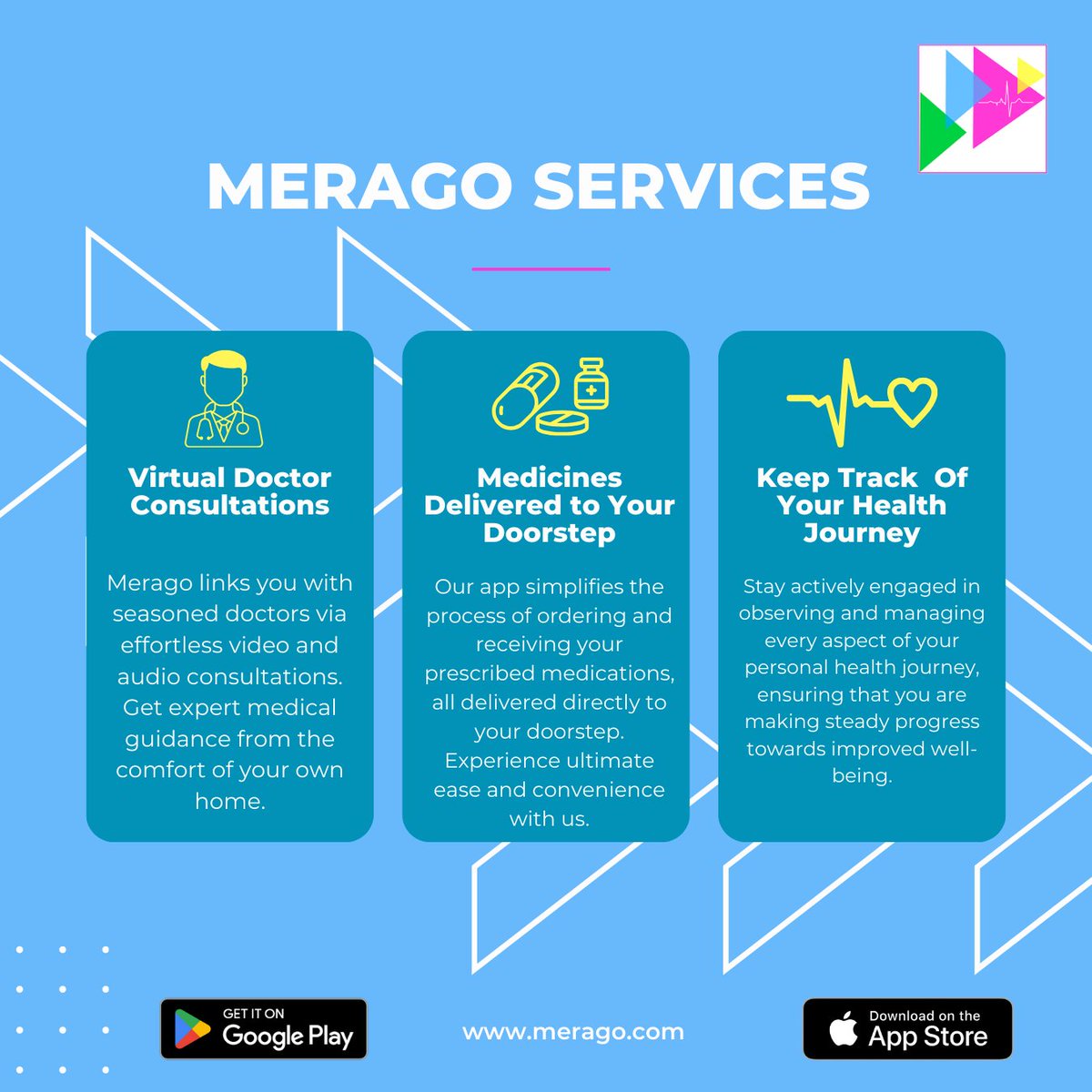 Download the Merago app and experience high-quality healthcare right in the comfort of your own home. No more stressing biaa, sign up and get a glimpse of the future of healthcare firsthand.

#Merago #healthcareinnovations #healthcaremanagement #HealthcareMadeEasy #careondemand