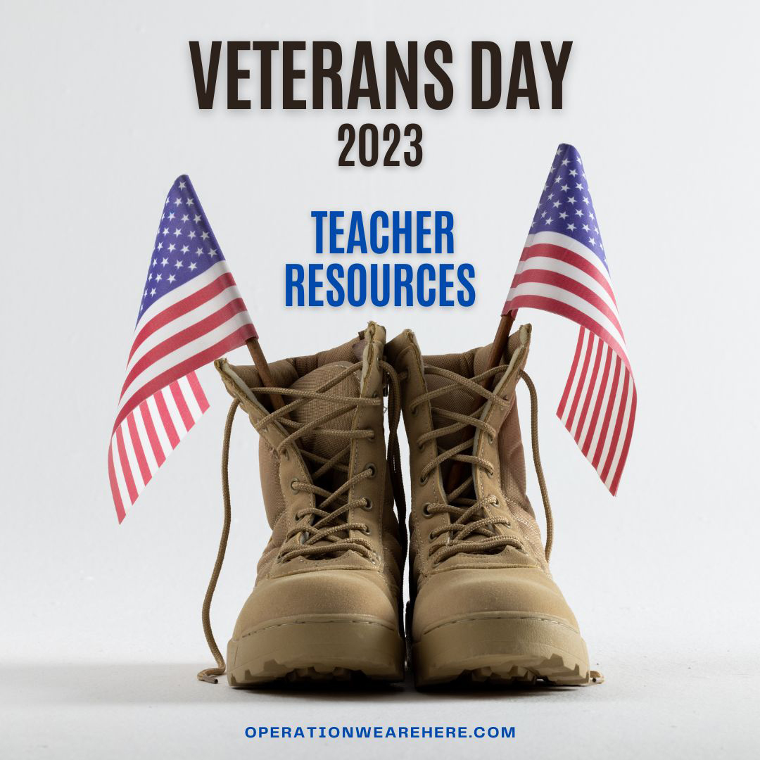 #VeteransDay2023 list of programs &amp; resources to teach kids about military veterans &amp; Veterans Day for parents and educators: lesson plans, events, activities, 20+ meaningful children's books and more. bit.ly/47dPWcM #classroom #educator #parent #thankyouforyourservice