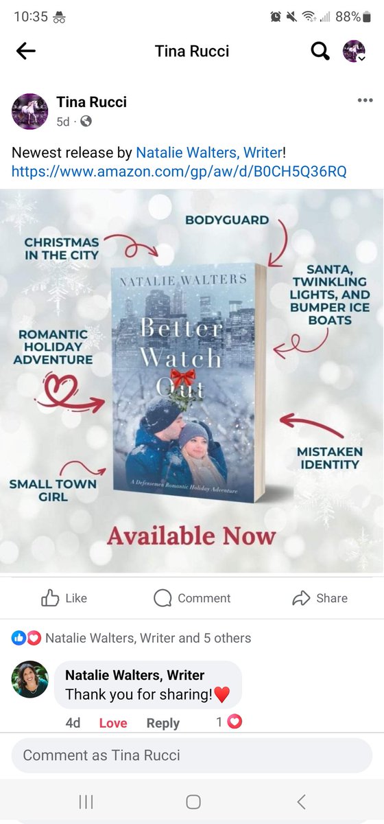TinaR19's tweet photo. Check out the newest release by @natwalterswrite
https://t.co/YGfWgzsx8a https://t.co/LaEq53Enln