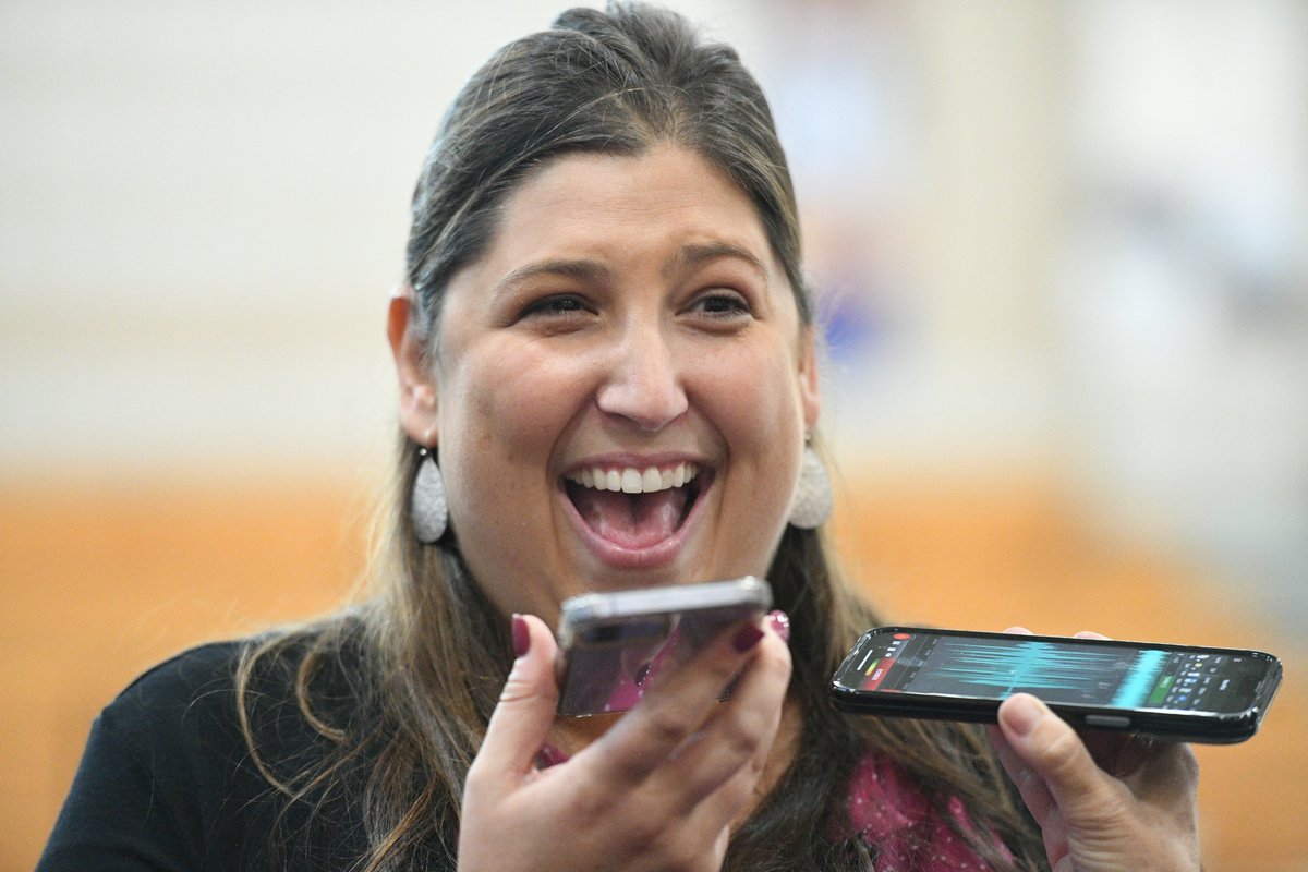 When you find out you've won the "Oscar" of teaching awards...

Congratulations to Shelley Terry, G'11, on earning recognition as a <a href="/Milken/">Milken Family Fdn</a> Educator and its $25,000 prize!

bit.ly/46ZUJPs 
📸 Milken Family Foundation