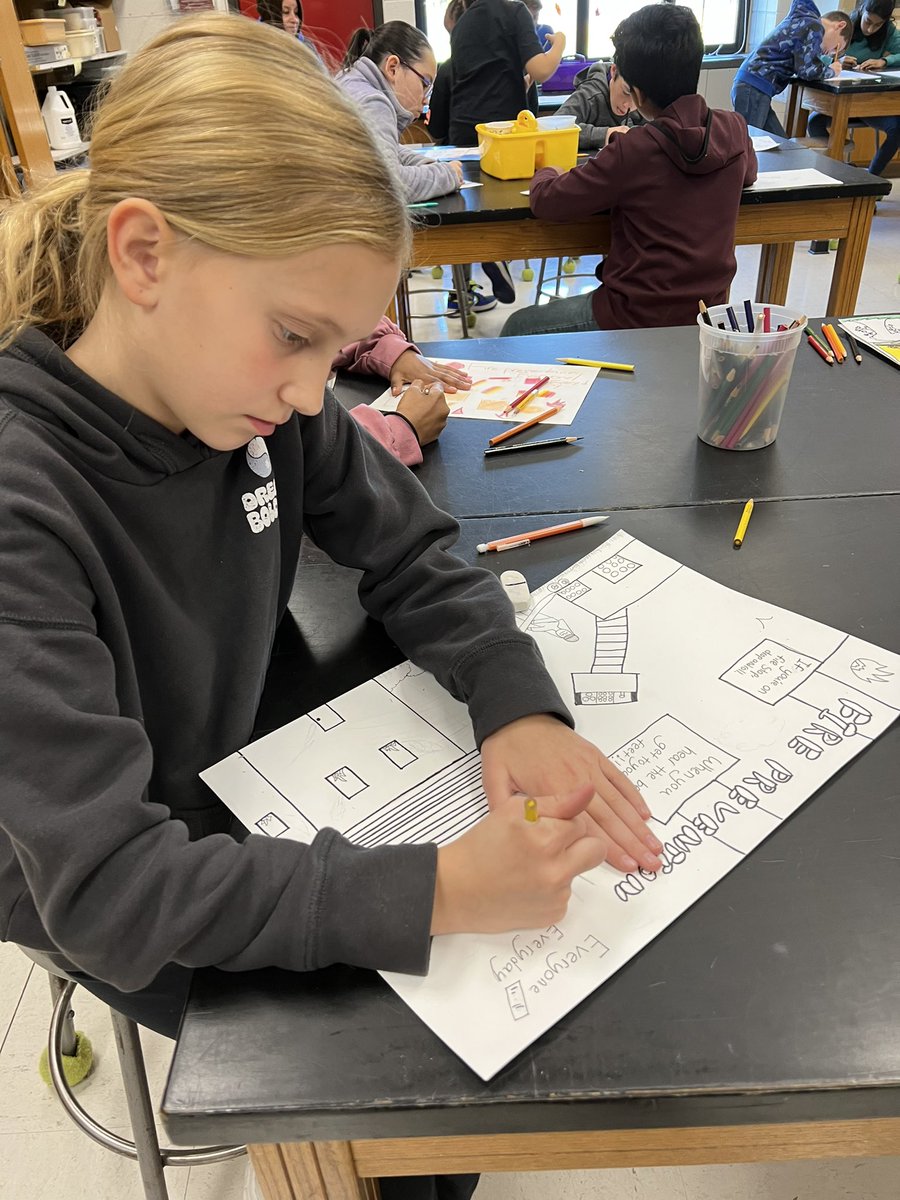 Windy Artists “Best-Self” working on their 🔥 Fire Prevention Poster!