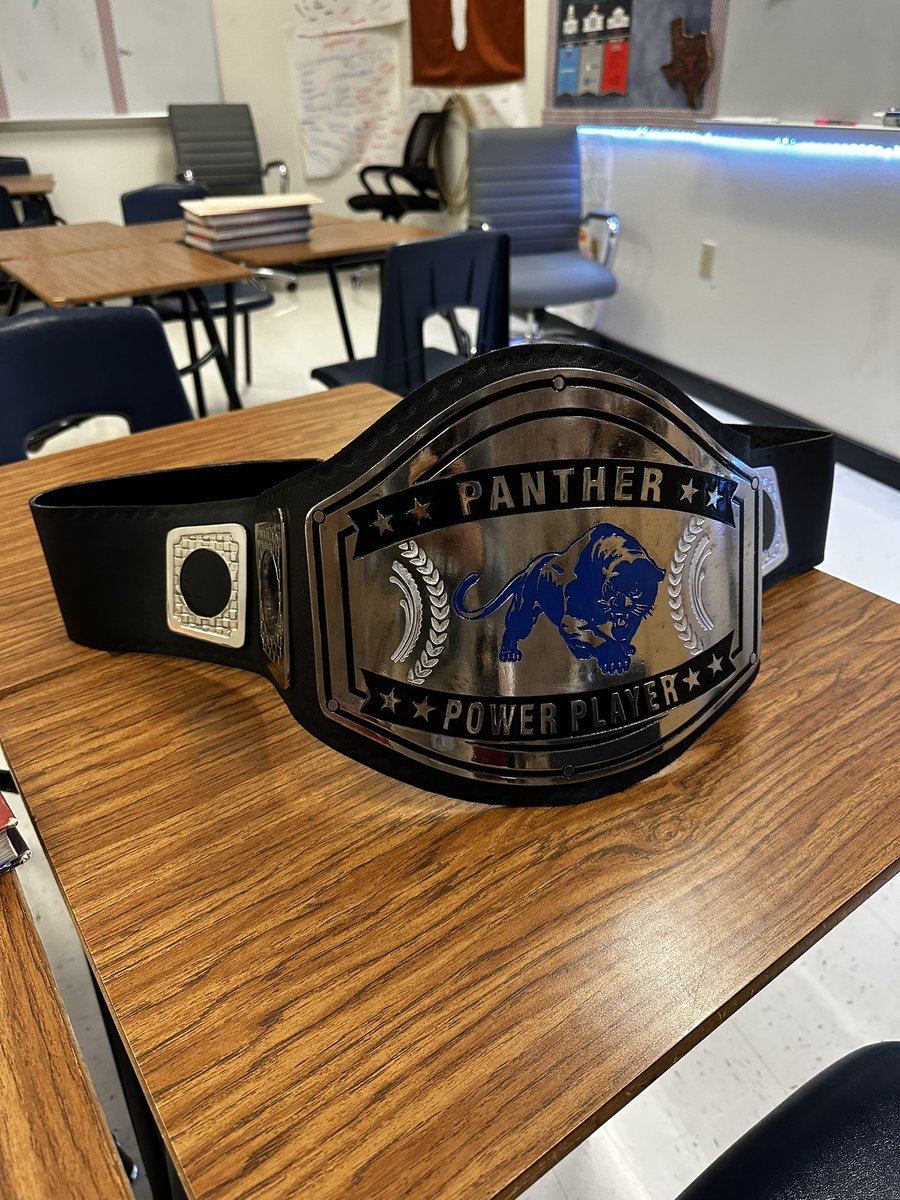 stopper_coach's tweet photo. Shoutout to our panthers of the week! Jake Baker and Carter Knabe work hard every week for @ShadowRidgeMS! Pictured with our brand new Panther Power Belt 💪🏼 https://t.co/7amgwUd7Gd