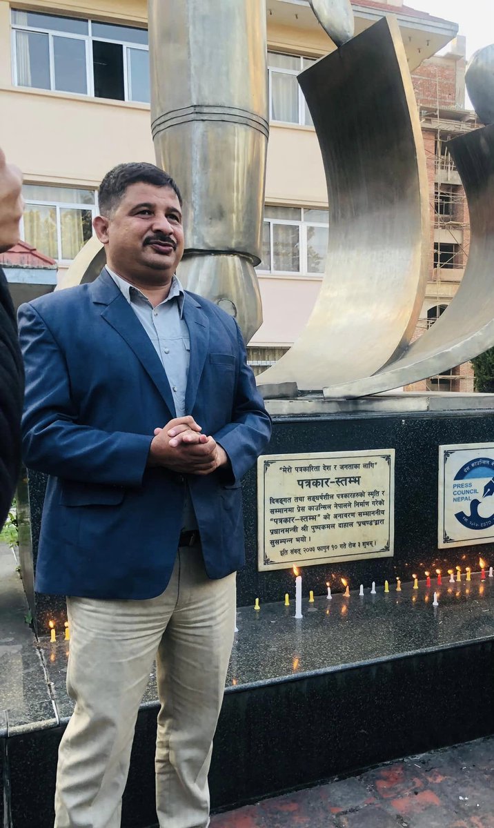 FNJNepal's tweet photo. Today : we light candles at FNJ headquarters in the memory of Journalists killed in the Israel- Hamas war and pray for peace. #Stoptargetingjournalists #journalistssafety #endimpunity @rosanpuri https://t.co/u35XIOJxZj