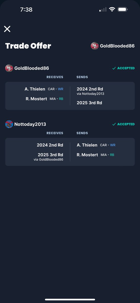 JThrift86's tweet photo. @SleeperHQ I’m 7-1 in a Superflex league, I thought, fuck them draft picks haha https://t.co/m8QVwUgUEH