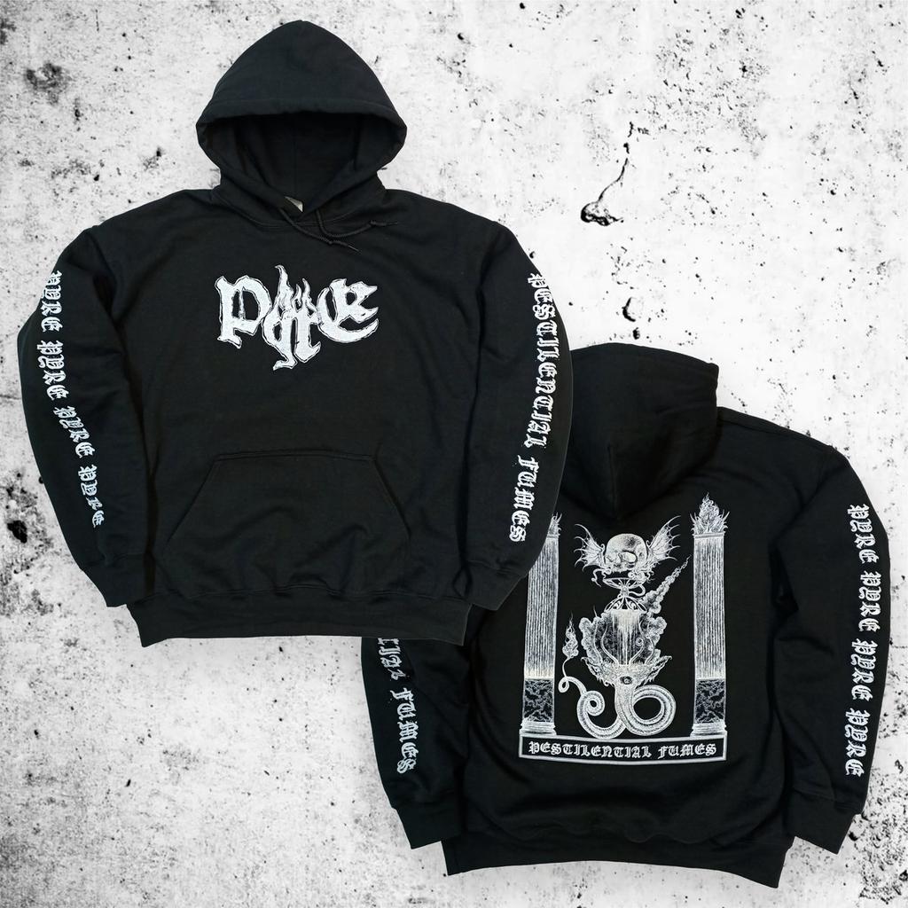 Pyreofdeath's tweet image. We got new hoodies dedicated to the new single demo "Pestilential Fumes". Available on our Bandcamp page in the merch section:
pyredeathmetal.bandcamp.com