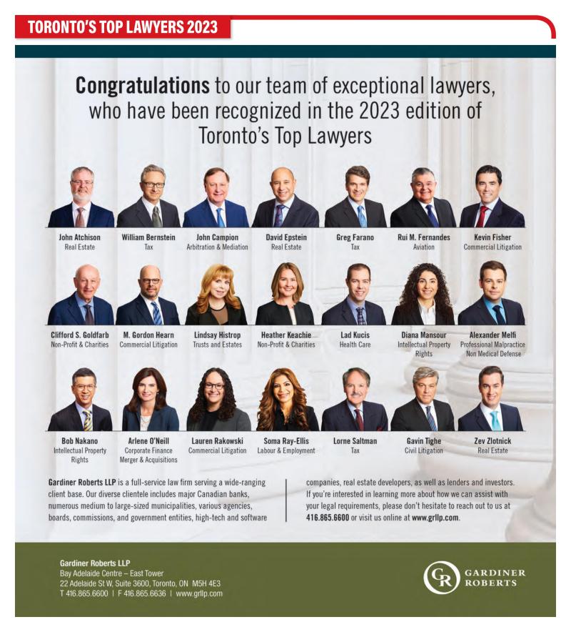 GRLLP's tweet image. Congratulations to all 21 GR lawyers in 14 distinct practice areas who have all been recognized by Post City Magazine as being one of Toronto's Top Lawyers in 2023! tinyurl.com/4kd9tbdv #Law #Legal #Bayview #NorthYork #NorthToronto #Annex #Yorkville #Thornhill #VillagePost