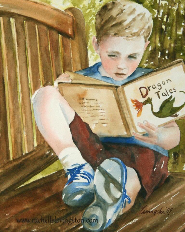 Paperbacks_Plus's tweet photo. “Fairy tales do not tell children the dragons exist. Children already know that dragons exist. #Fairytales tell #children the #dragons can be vanquished.” ~G.K. Chesterton (1874-1936) #Poet, Novelist
“#BoyReading #DragonBook” by Rachelle Levingston #Watercolors @rlwatercolors https://t.co/H1gjxxSw9a