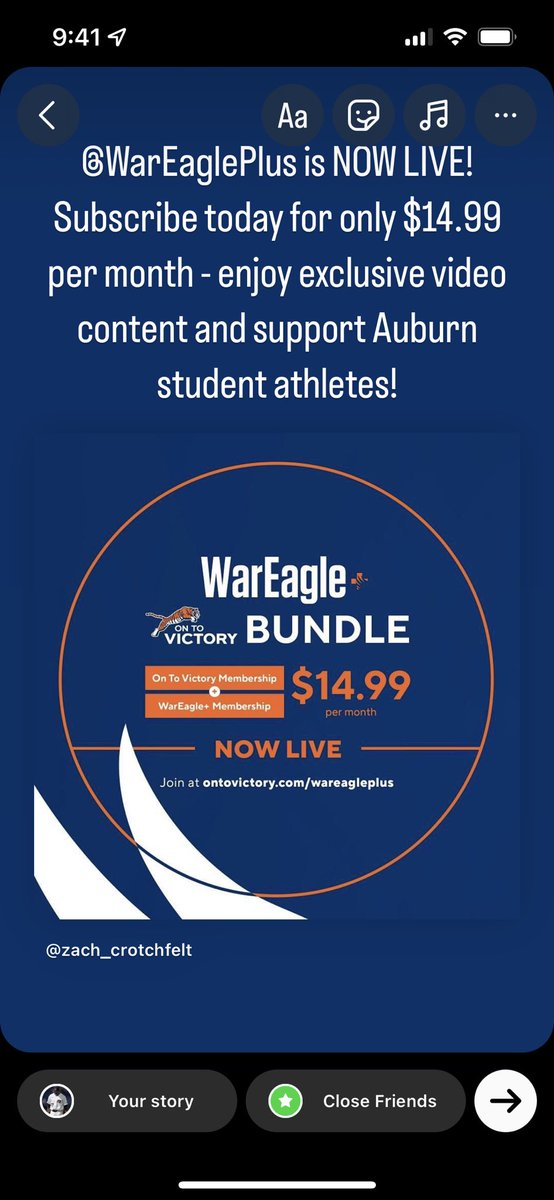 Register for the $14.99 On To Victory + <a href="/WarEaglePlus/">WarEagle+</a> bundle by 4 PM today yto enjoy this week's debut of THE FLIGHT, Ep. 9 vs Mississippi State at 6 PM! 

Support Auburn student athletes and your favorite <a href="/AuburnTigers/">Auburn Tigers</a> teams!

Register now at OnToVictory.com/WarEaglePlus