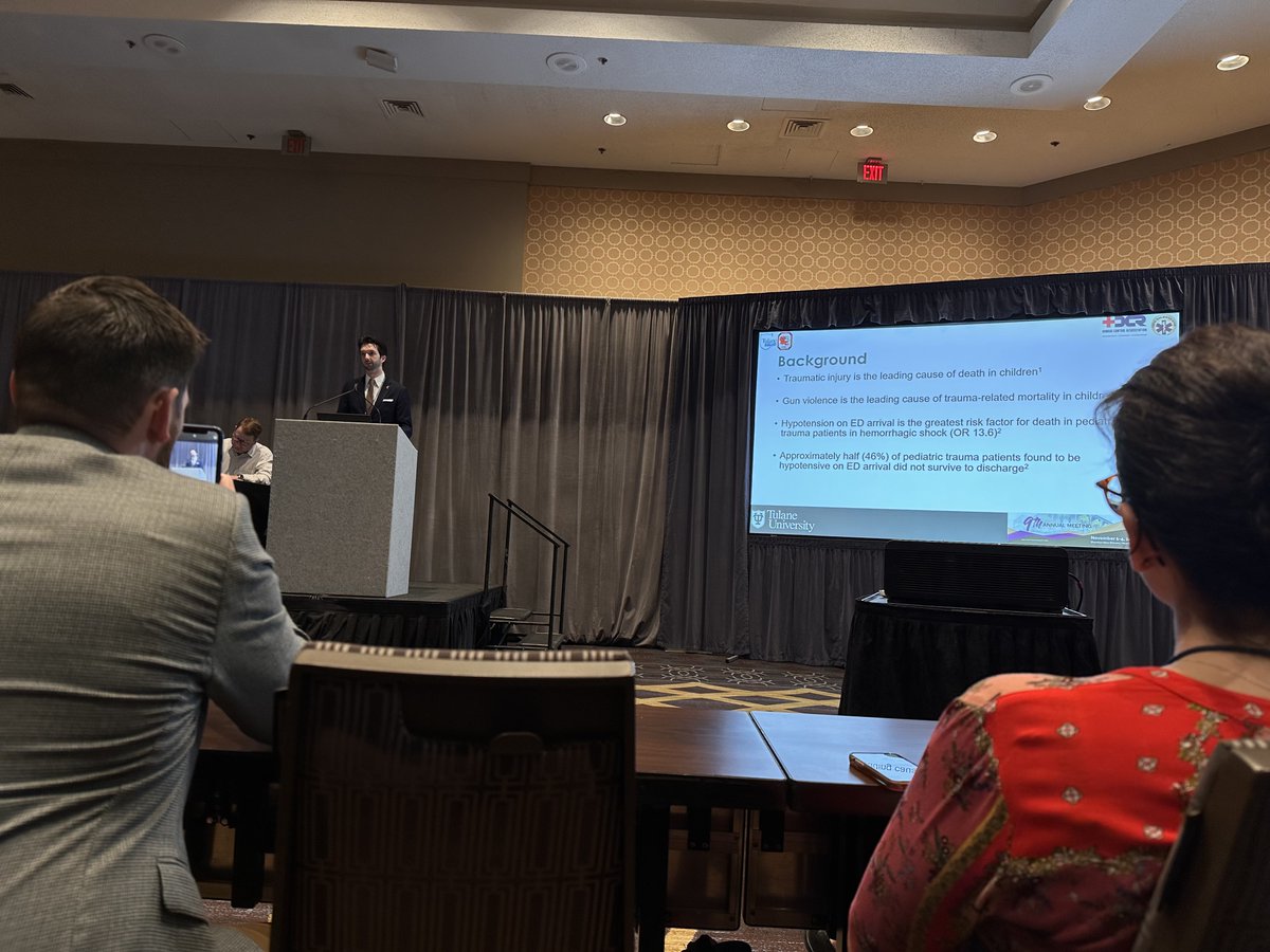 Cameron W. Belding, MD (@cameronwbelding) on Twitter photo I had the opportunity to present our "An Advanced Resuscitative Care Bundle in Pediatric Trauma" at #PTS2023 #PTS23 <a href="/PediTraumaSoc/">Pediatric Trauma Soc</a> . Exciting to see so many people interested in pre-hospital blood for child and adolescent trauma patients. <a href="/Tulane_Surgery/">Tulane - Department of Surgery</a> I had the opportunity to present our "An Advanced Resuscitative Care Bundle in Pediatric Trauma" at #PTS2023 #PTS23 <a href="/PediTraumaSoc/">Pediatric Trauma Soc</a> . Exciting to see so many people interested in pre-hospital blood for child and adolescent trauma patients. <a href="/Tulane_Surgery/">Tulane - Department of Surgery</a>