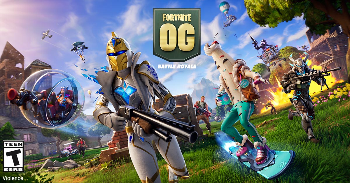 Fortnite's tweet photo. Where we droppin'? Drop into #FortniteOG now!