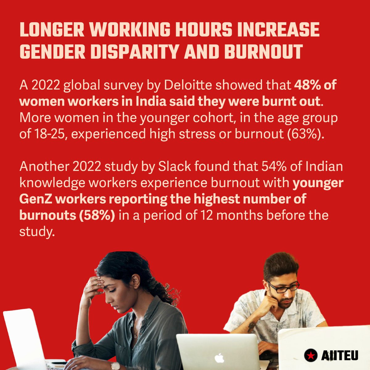 aiiteu's tweet photo. It also creates a higher gender disparity. This is done by creating a misconception about productivity which actually decreases with higher working hours. (2/3) https://t.co/gcNhzGuGbQ