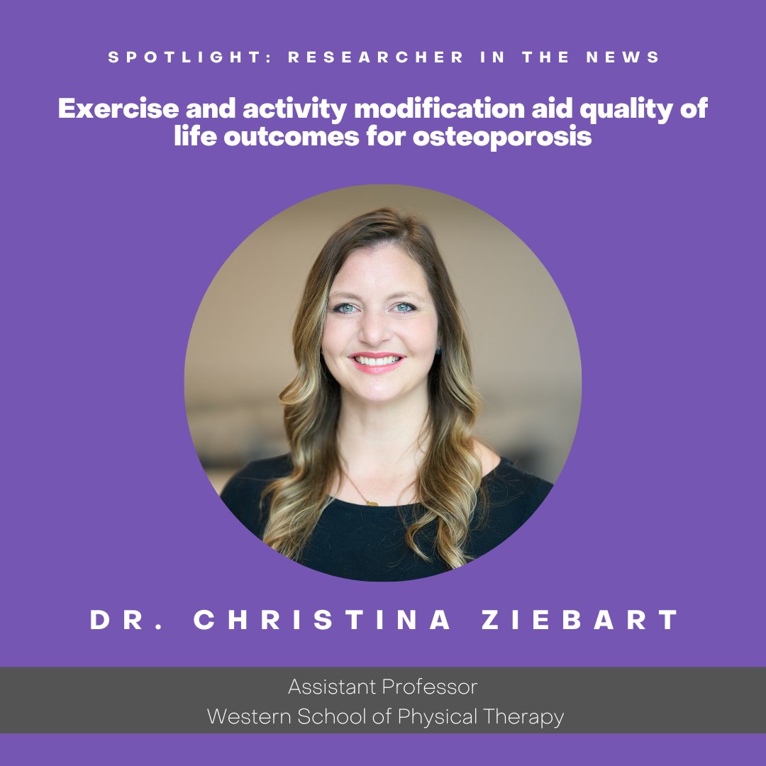 <a href="/westernuspt/">Western University School of Physical Therapy</a> Assistant Professor is dedicated to investigating how exercise and physical activity can enhance bone health in individuals with osteoporosis. See more about her research on Western Health Sciences News:
uwo.ca/fhs/news/2023/…