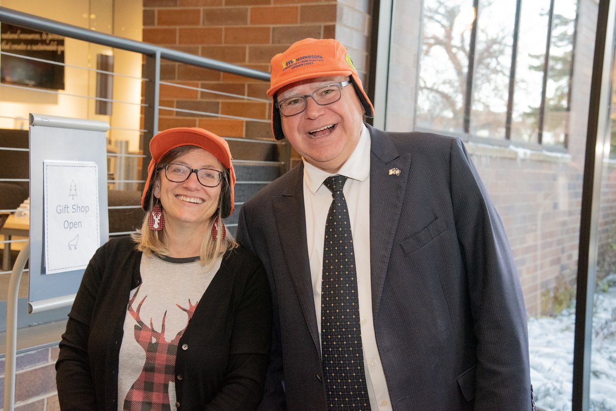 mndnr's tweet photo. .@GovTimWalz & DNR Commissioner @StrommenSarah are ready for the Gov's Deer Hunting Opener!
Events start today in Lanesboro w/ a listening session and a venison sampler featuring SE Asian-inspired recipes prepped by members of the Hmong hunting community. #OnlyInMN #DeerCampMN https://t.co/nTVA7SWWnd