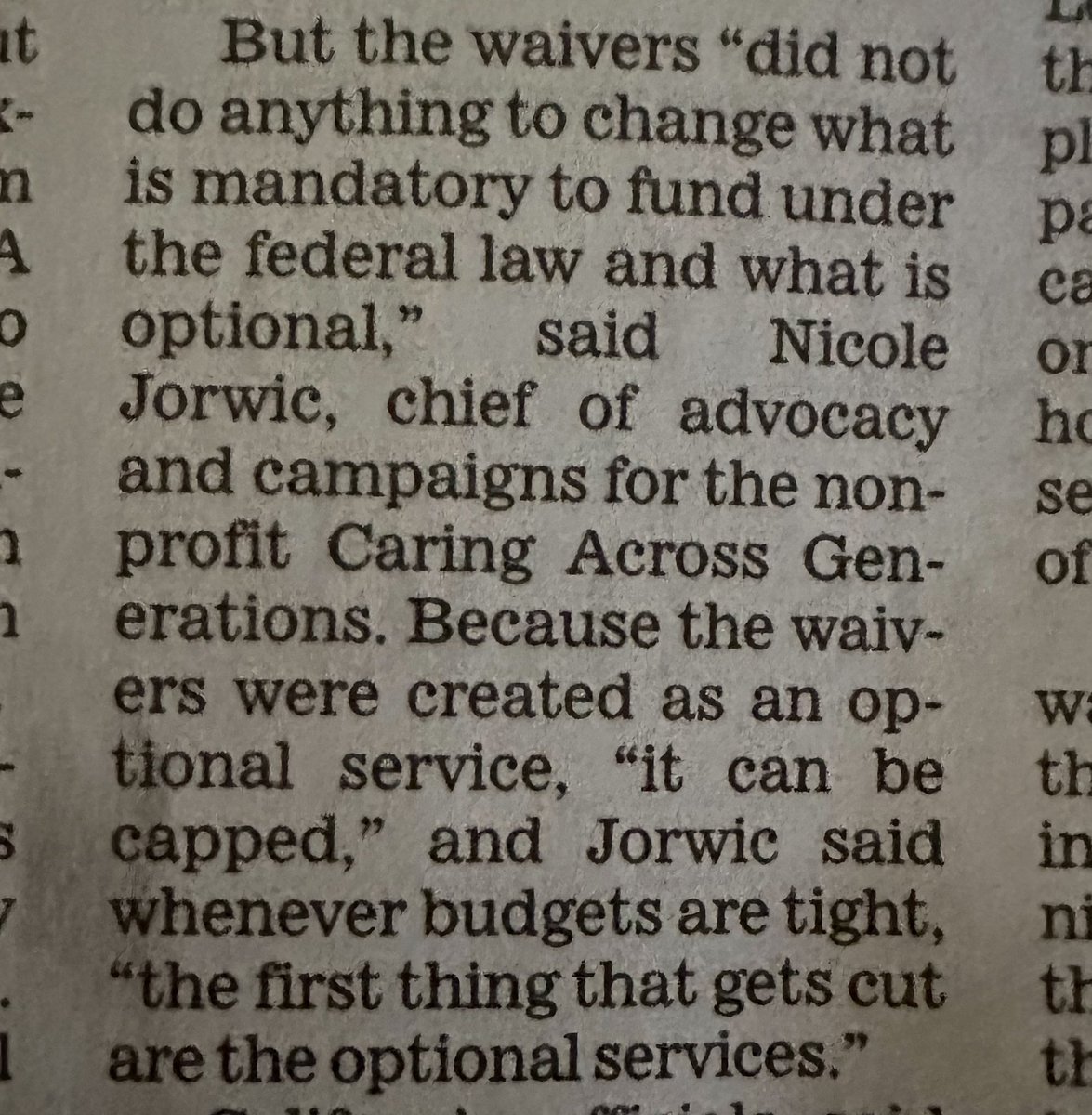 nicolejorwic's tweet image. Front page, above the fold @latimes story on #WaitLists for Aging and Disability Care via #HCBS on the last day of #CareFest 

Happy to talk to @AlpertReyes and go full on  #Medicaid wonk to talk about making these services mandatory &amp;amp; the nearly 1 million waiting #CareCantWait