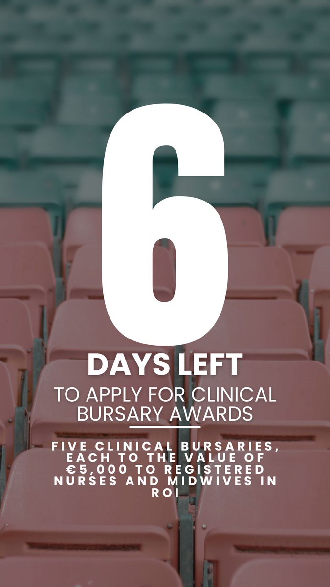 Only 6 days left to apply for Clinical Bursary Awards! This could be your chance to secure funding for your clinical endeavors. 📆Deadline - Friday 10th November @ 12 noon 🔗rcsi.com/dublin/about/f… @RCSI_Irl @RCSI_Alumni @RCSI_CPD @RCSI_Nursing @RCSI_Educate