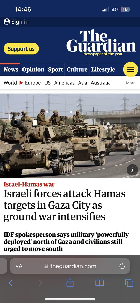 frankieboyle's tweet photo. No doubt this will seem like nitpicking, but I don’t know if it’s ethical during a genocide to use as your headlines quotes from the force committing the genocide as if they are statements of fact. https://t.co/vxksbecHGh