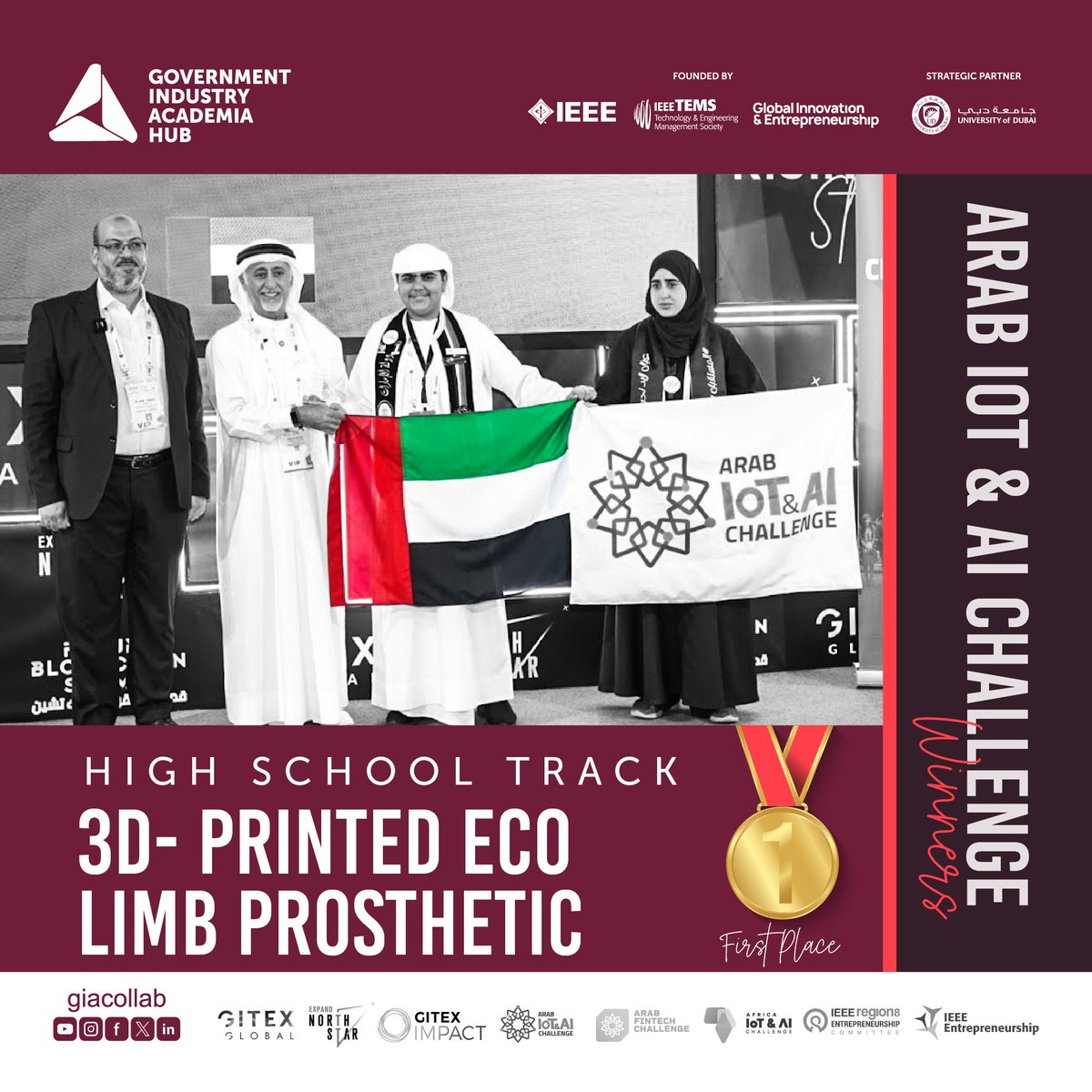 giacollab's tweet photo. We are thrilled to congratulate the exceptional participants of the Arab IoT &amp; AI Challenge @ArabIoTAI 5th Edition, which took place as part of the Government Industry Academia Hub's 4th edition activities at Expand North Star @expandnorthstar.
@uniofdubai

#GIAHUB #4thedition https://t.co/xPVnoims7G