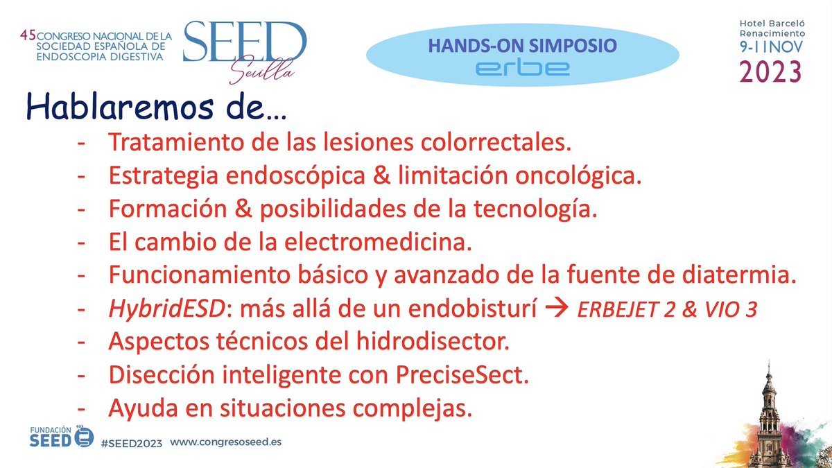 🗓️ 10 de noviembre 👉 estaremos en Sevilla #SEED2023 <a href="/SEEDendoscopia/">SEED</a>
Un viaje por la tecnología de HybridESD y mucho más 💦⚡️⚡️💦Viaja con nosotros. Te esperamos
⏰10:30H y 17:00H
Sala Andalucia 8
Hotel Barceló
<a href="/HMHOSPITALES/">HM HOSPITALES</a>
